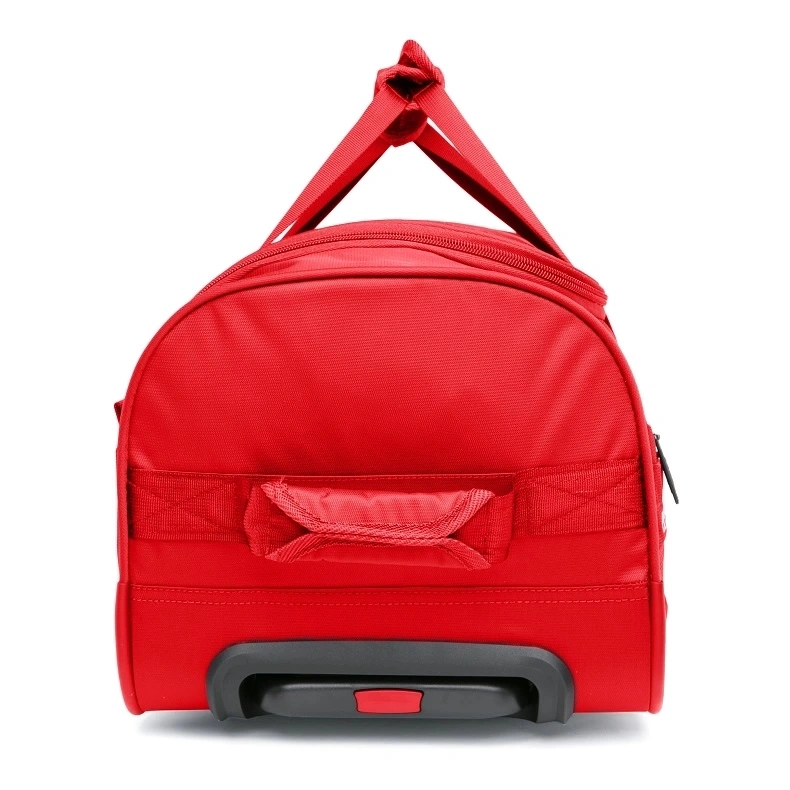 Red Trolley Bag with Wheels for Travel