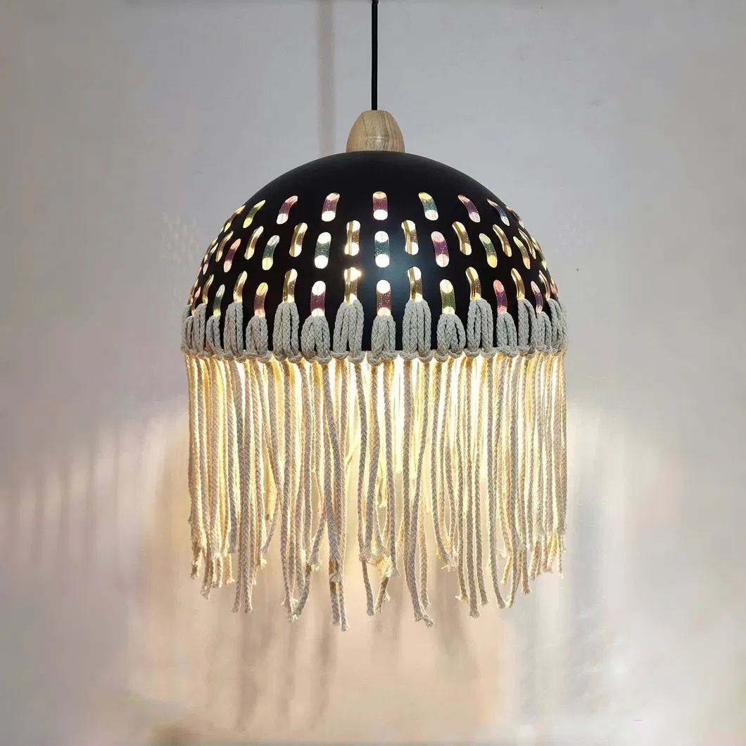 Eco-Friendly Woven Jute Pendant Light for Stylish Hallway Decorations