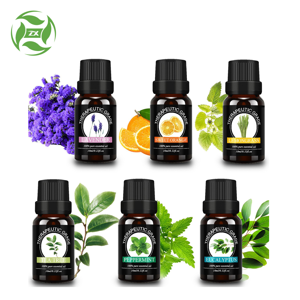 Olio essenziale di aromaterapia con diffusore set 6 * 10ml