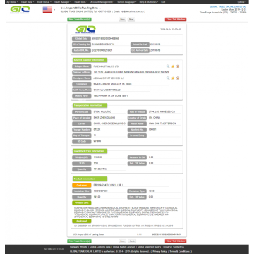 Equipo médico de EE. UU. Datos de importación.