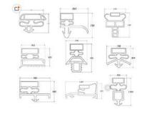 professional Refrigerator Door Seal , solid and sponge PVC