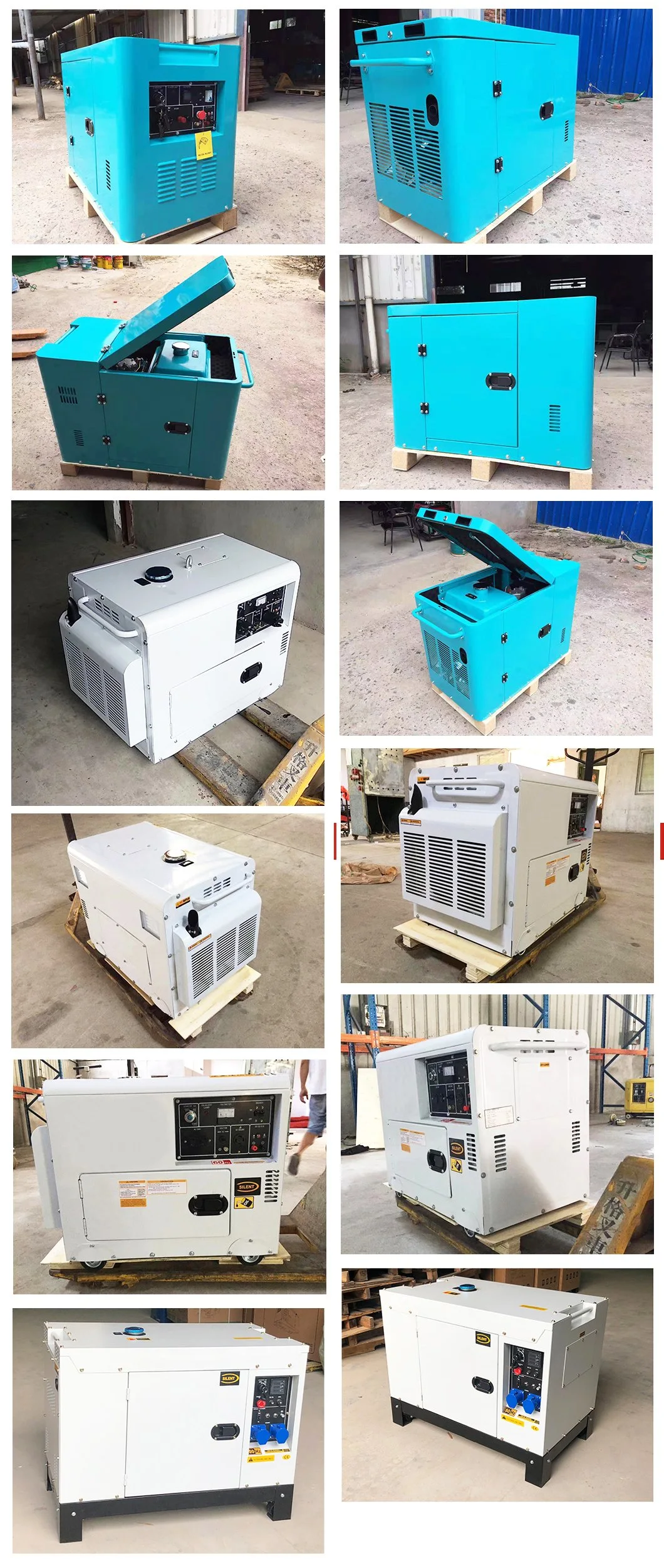 5.5 Kw 5.5kw Portable Small Size Diesel Generator Silented Performances Genset for Sale