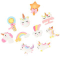 Flat Back Cartoon Unicorn Horse Rainbow Cloud Cabochon for Artificial DIY Craft Home Handmade Decor