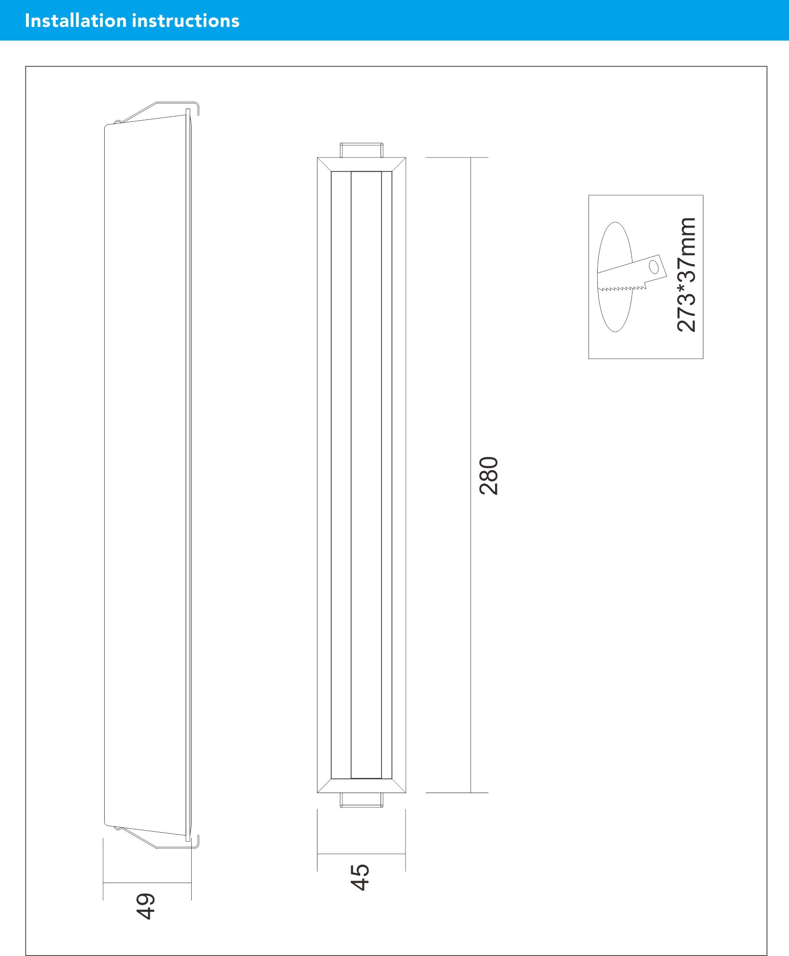 20W Recessed Double LED Grille Light