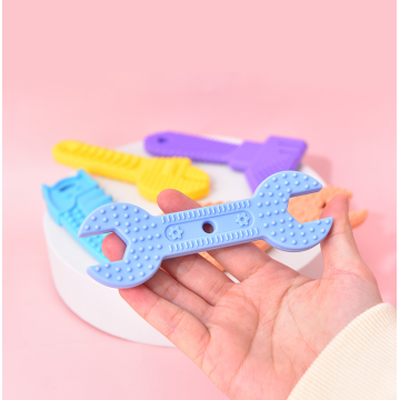 Nouveaux jouets de dentition texturé en silicone doux en silicone