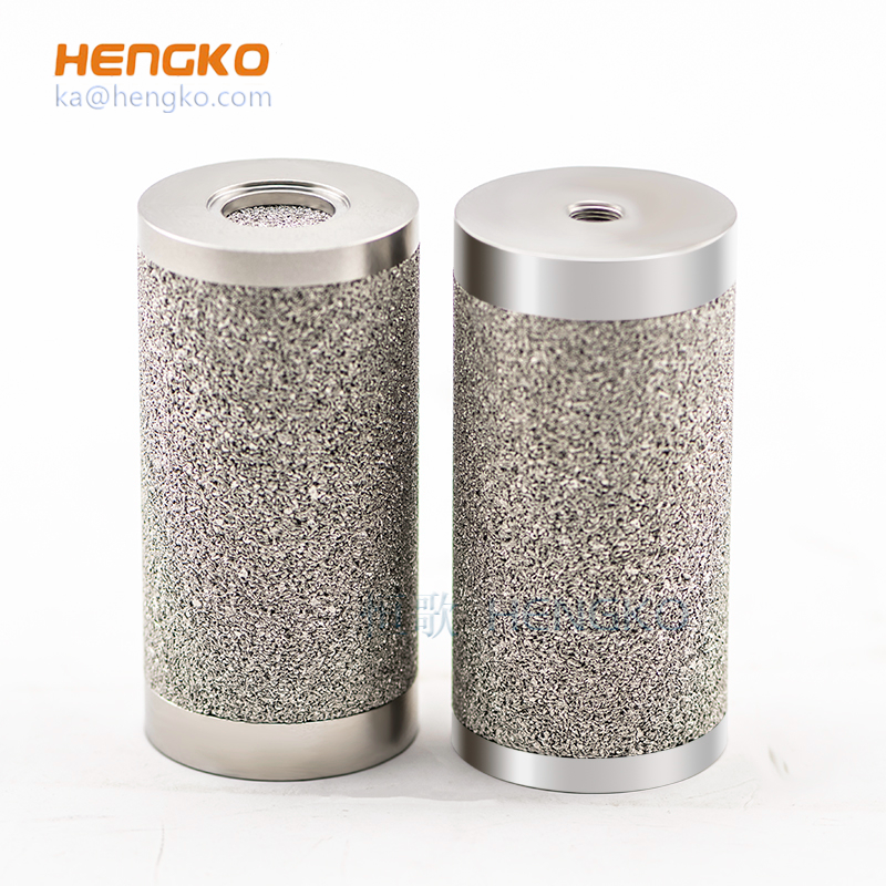 HENGKO 50-90 Micron powder sintered Stainless Steel Sintered Metal Filter Cartridges for Gas Liquid Separation