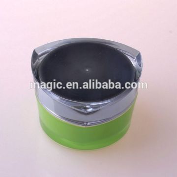 Triangle shape cosmetic cream jar, plastic heart shape container