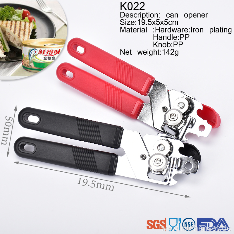 Cheap plastic handle easy light tin opener