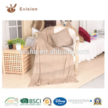 2015 NEW Solid Knitted Blanket With Brown Colour