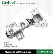 Clip-on hydraulic buffering crank hinge