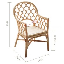 Nordic Bamboo Rattan Cane Chair