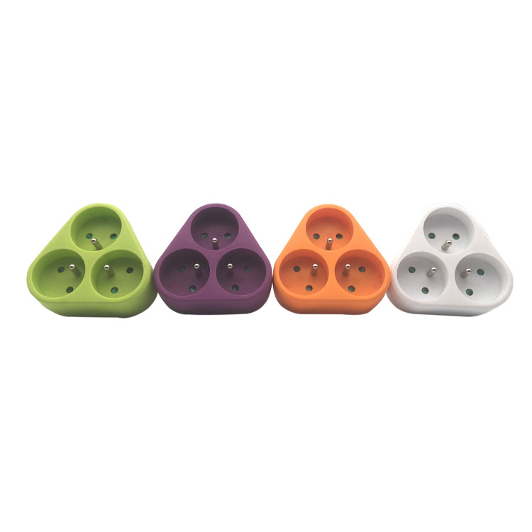 French type triangular adapter without switch