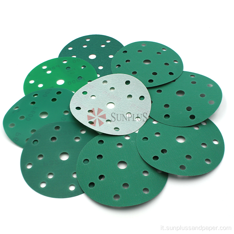 Disco di carta gancio e anello di pellicola verde