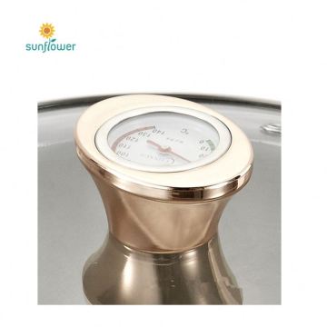 Thermometer-Embedded Cookware Pan Lid Knobs: Precision Cooking at Your Fingertips