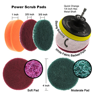 Electric Drill Car Brushes Cleaning Polishing Pad Brush For Screwdriver Carpet Brushes Car Wheel Rim Cleaning Tools