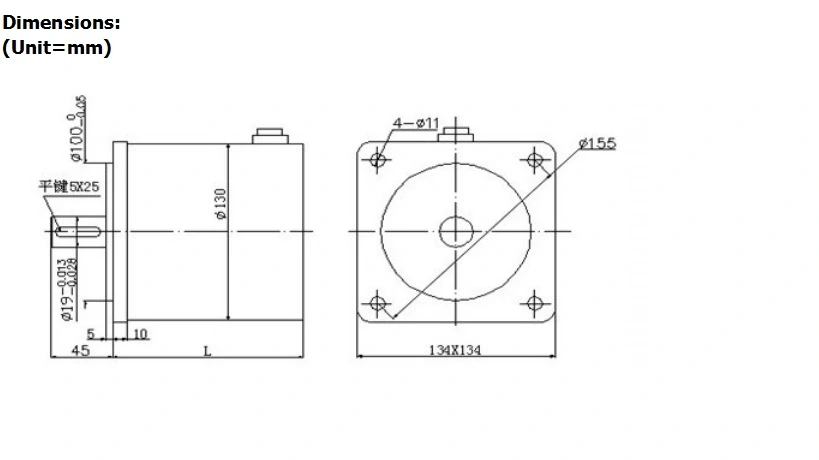 Electric Stepper Motor 50nm Holding Torque Hybrid Three Phase 130mm Size 1.2degree NEMA 52