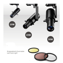 DGLUX High CRI LED Magnetic Contour Point Track Light for Art Galleries