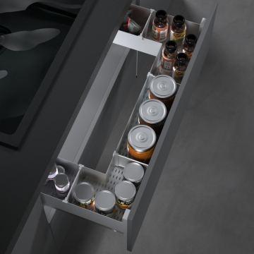 Modern U-Shape Racks Sink Seasoning Organizer for Kitchen Cabinet Storage