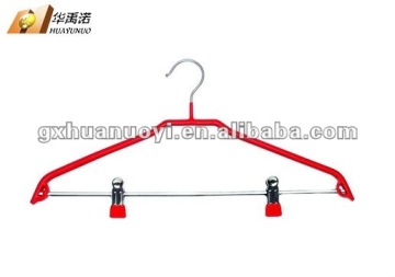 Metal hanger Pvc coated with Metal bar &clips