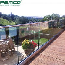 Aluminum U Channel Frameless Glass Railing Systems