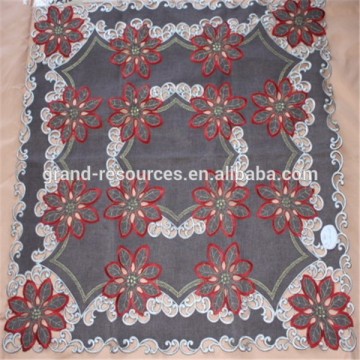 Christmas tablecloth with embroidery and cutwork