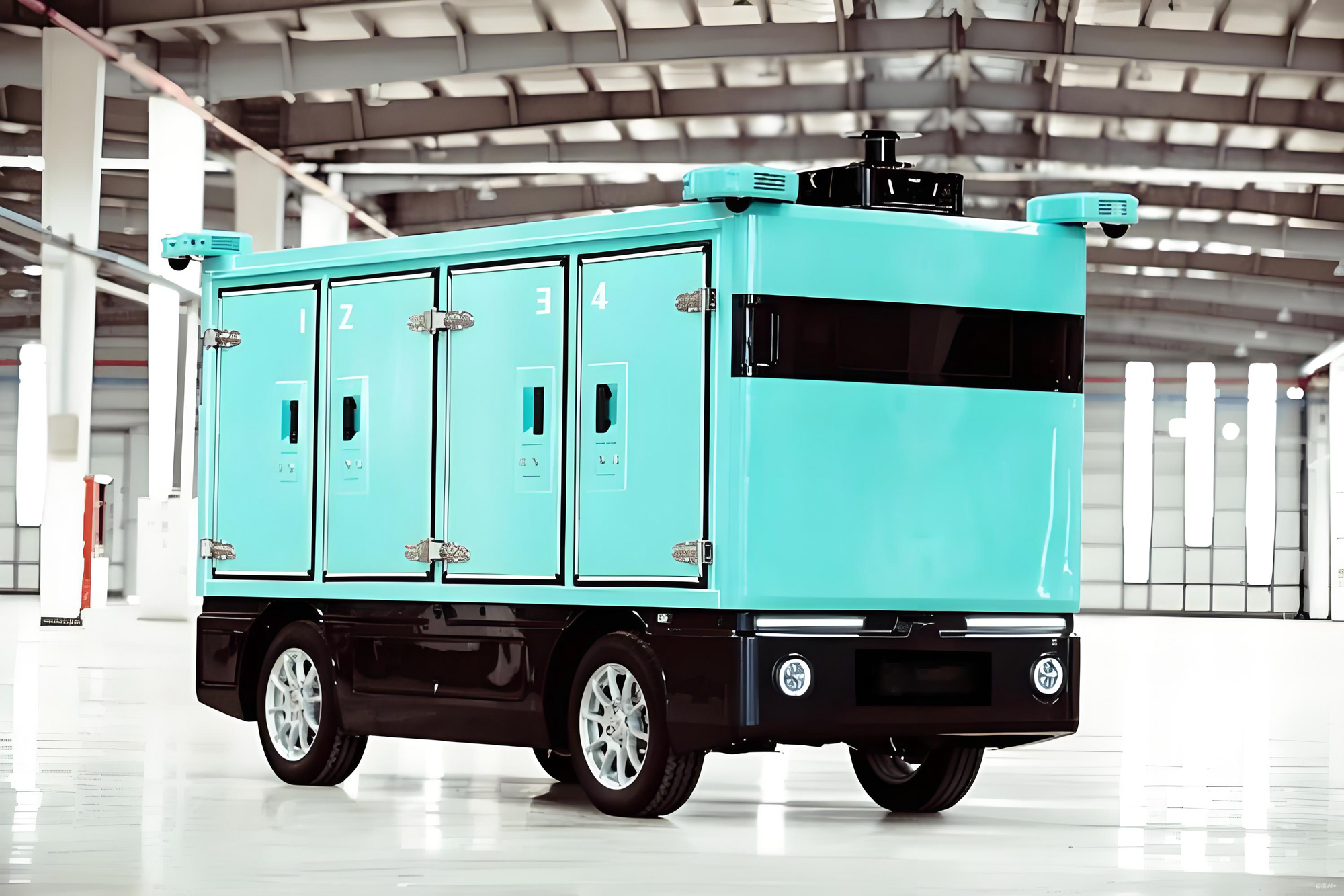 شاحنة صندوقية مستقلة ذات 3 أبواب سعة 10 م³ L4 للخدمات اللوجستية الصناعية