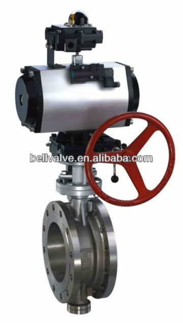 Pneumatic butterfly valve WORM GEAR DRIVEN