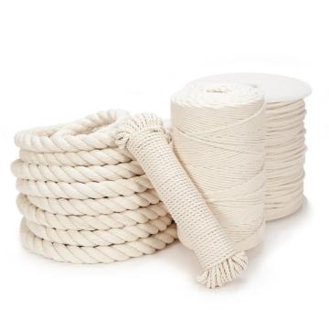 The soft natural cotton cord 16mm rope