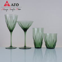 Crystal Green wine glass goblet wine glasses set