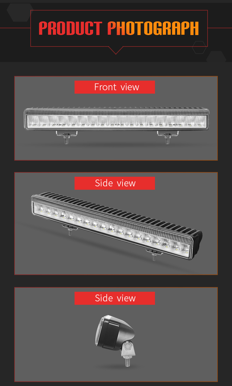 Φωτισμός εργασίας υψηλής ισχύος 15"70W πινακίδα αριθμού ECER112,ECER7 ECER10 Emark,IP67 LED λάμπα με φως θέσης