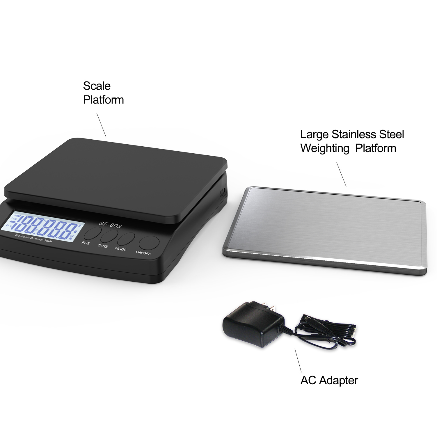SF-803 30KG Digital Postal Scales LCD Screen Display Plastic Office Shipping Scales