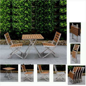 Hot Sale Outdoor Teak Wood Dining Sets & Bistro Folding Tables & Chairs