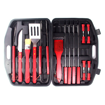 Boîte de rangement pour outils de barbecue en acier inoxydable 18pcs