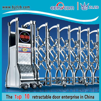 Motor operated sliding gate telescope steel door beautiful design