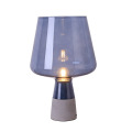 LEDER Blue Glass Lamp Table