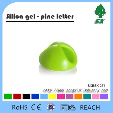 Silicone cable organizer/cable tidy earphone cable holder with various colors