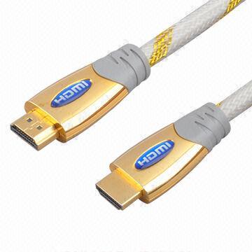 Premium HDMI® wire, zinc-alloy connector, A male to A male, gold-plated with nylon sleeve