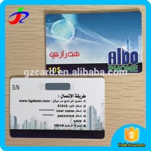 Prepaid scratch card calling secret card for mobile phones