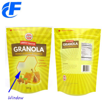 Granola Packaging Zipper Digital Printed Stand Up Pouches