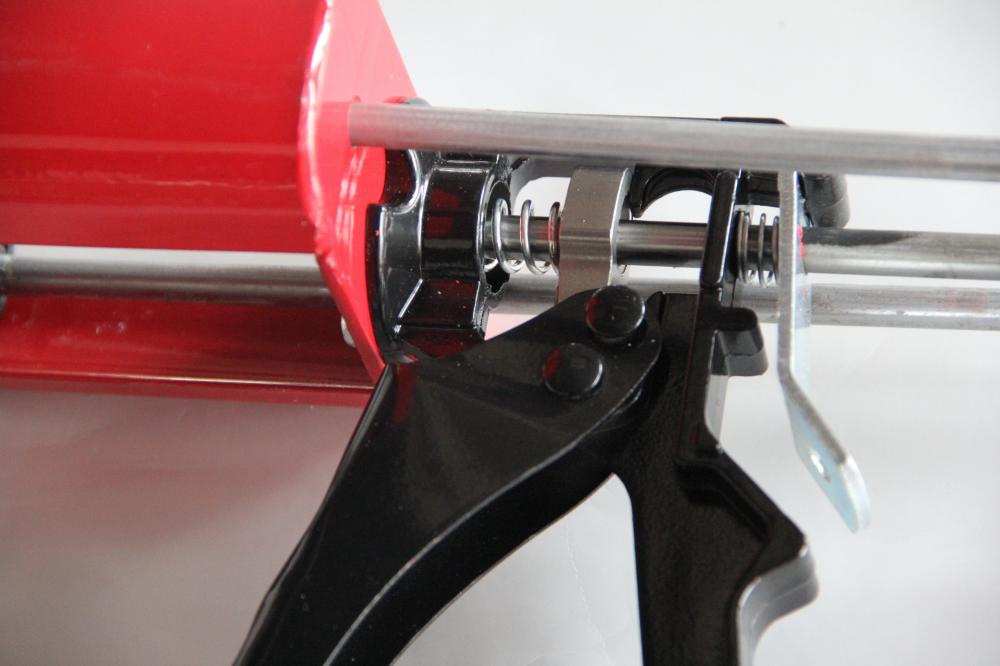 9inch double tube steel caulking gun red