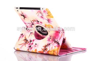Customized printing colorful rotatable leather tablet pc carrying cases for ipad air