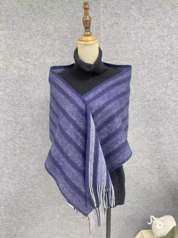 100% Cashmere Natural Stripe Scarf