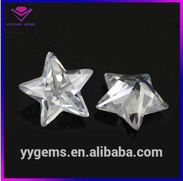 Five-Points Star Cut Cubic Zirconia Gems White Loose Diamond CZ