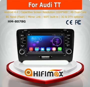 HIFIMAX Android 4.4.4 car audio For Audi TT MK2 gps Navi 16GB quad-core DVD