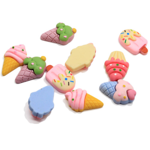 Nouveau Design de noël résine glace-sucette Flatback Cabochons Kawaii noël Popsicle dos plat résine Cabochons cheveux arc Centre artisanat bricolage