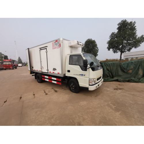 refrigerated truck shipping fresh fish and meat