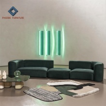 Luxury Curved Leather Sectional Sofas for Home Furniture