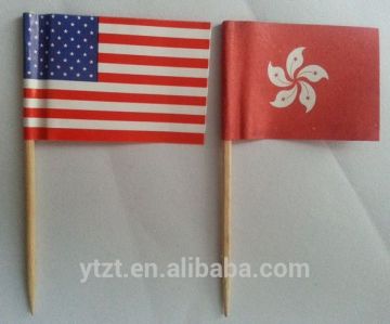 Paper toothpick flags