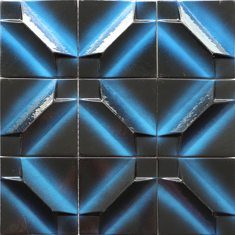 High Quality Blue White Cement Mosaic Tile for Floor