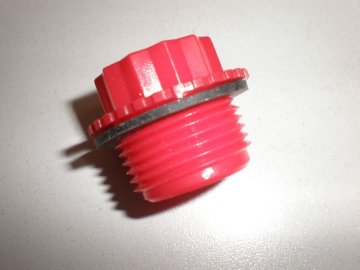 threaded plastic plug for tube fitting